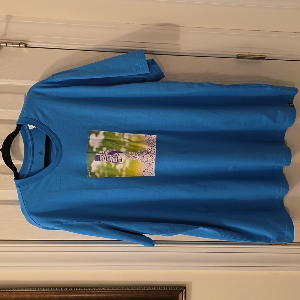 ADIDAS BRAND MENS BLUE BIG AND TALL SHORT SLEEVE TEE "ROCKET" SHIRT SIZE 3XLT